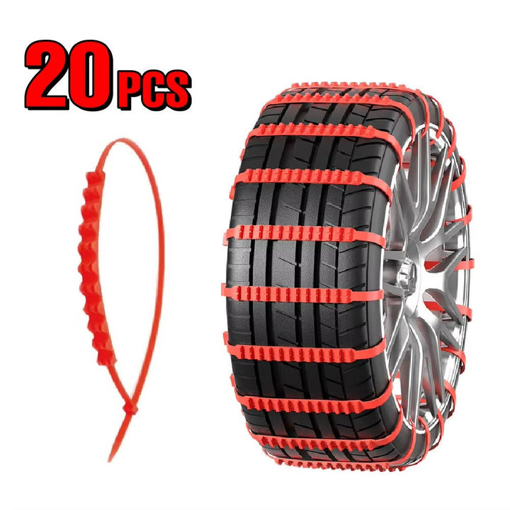 Universal Tire Snow Chains for Car and Truck Anti-Skid Emergency Use