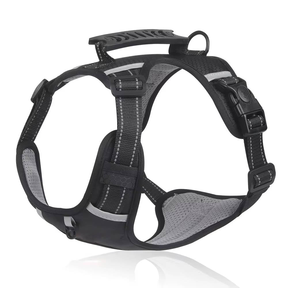 Adjustable Reflective Dog Harness Breathable Mesh No Pull Saddle