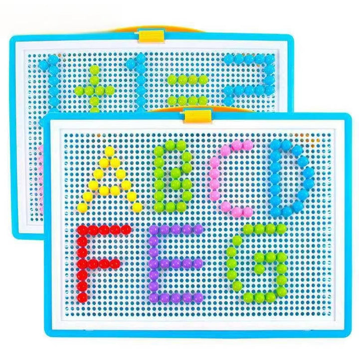 Kids Puzzle Toy Peg Board Set with Storage Stem Fine Motor Skills