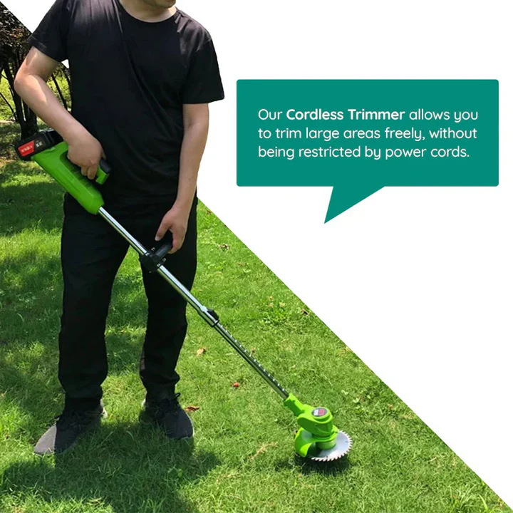 Electric Cordless Grass Trimmer Battery Operated Powerful
