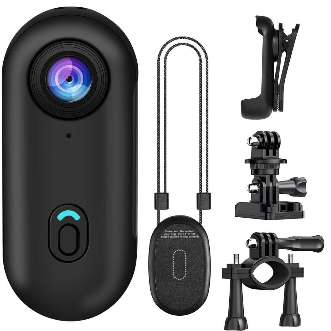 Mini Action Bike Camera with Magnetic Mount Kit