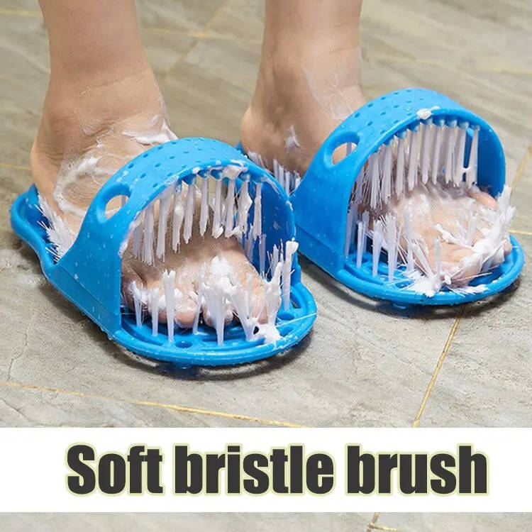 Foot Scrubber Slipper with Massage Bristles Dead Skin Remover