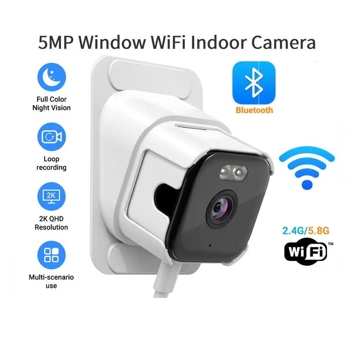 Wireless HD Window Camera with Night Vision and Motion Detection