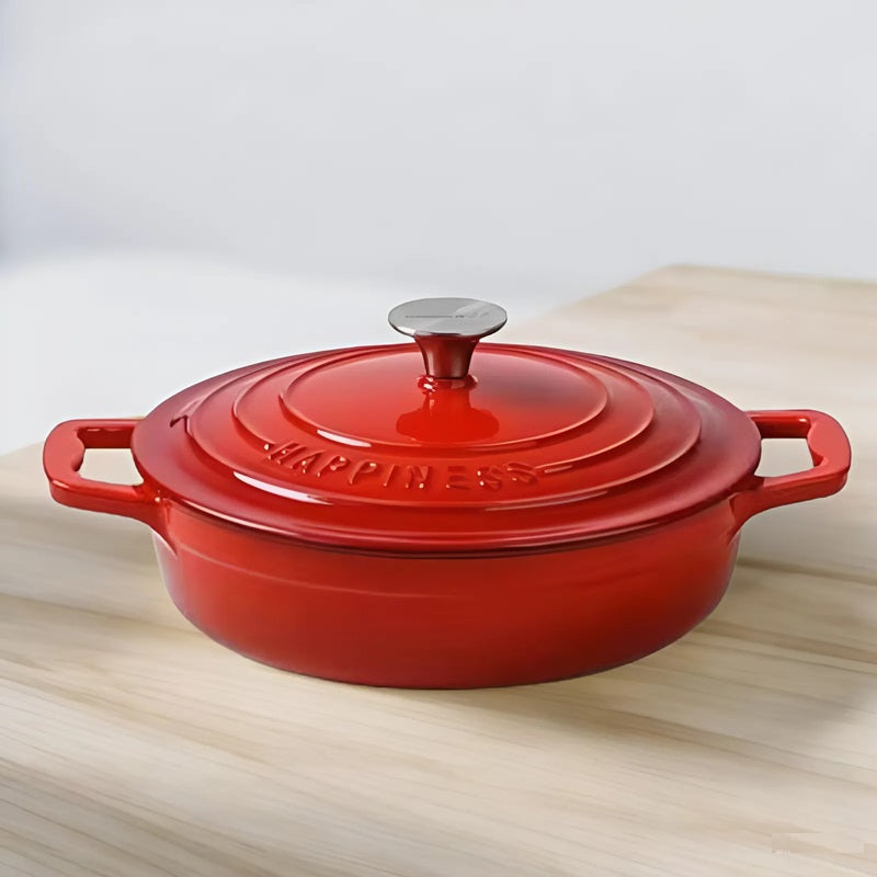 Enameled Cast Iron Dutch Oven Cookware - Lenila