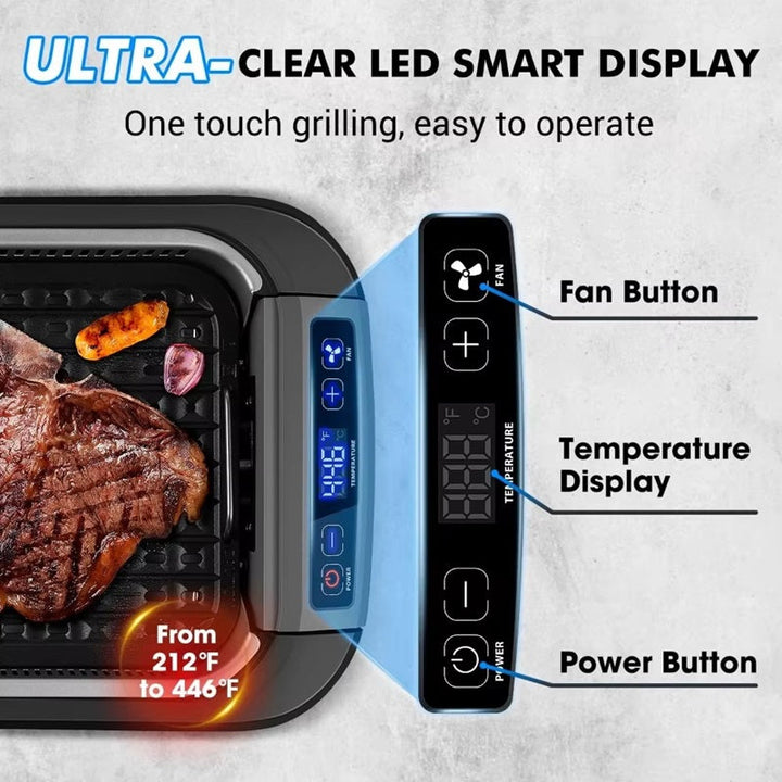 Electric Indoor Grill Smokeless Compact