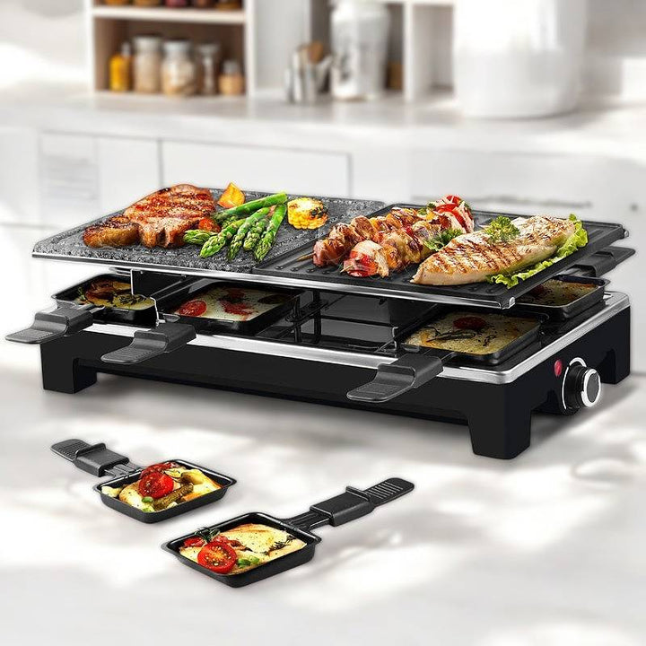 Electric Indoor Grill with Reversible Non-Stick Plate and Raclette - Lenila