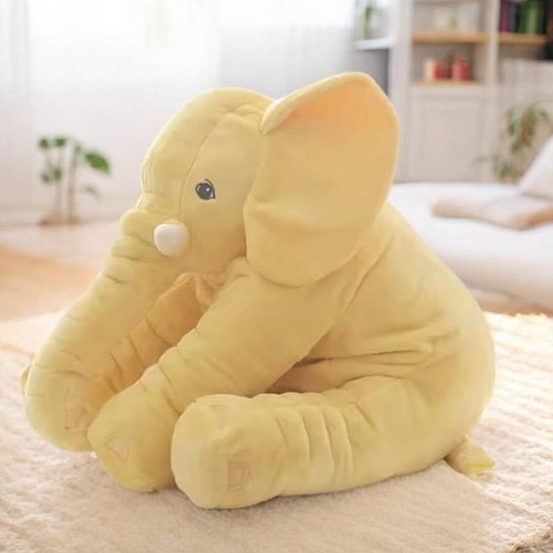 Kids Plush Elephant Pillow Soft Huggable Design