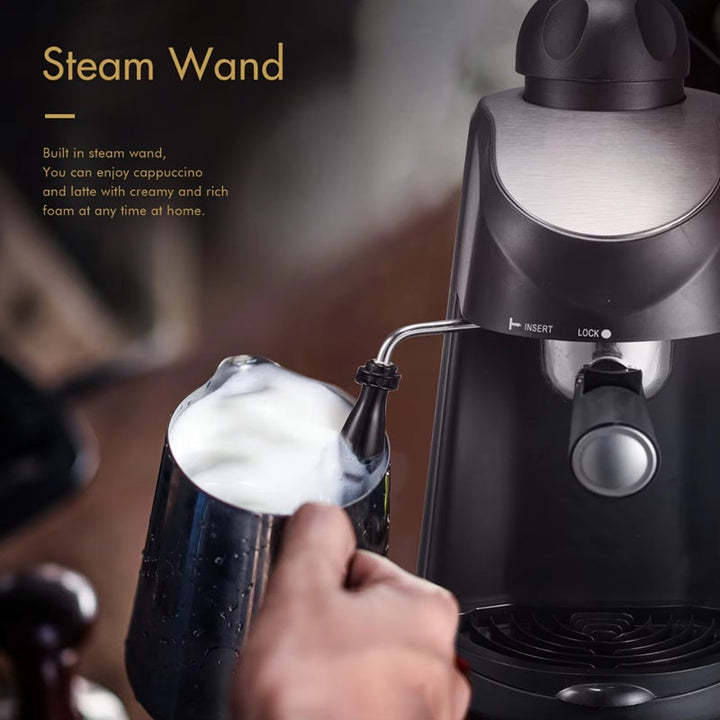 Espresso Machine with Built-In Steam Wand