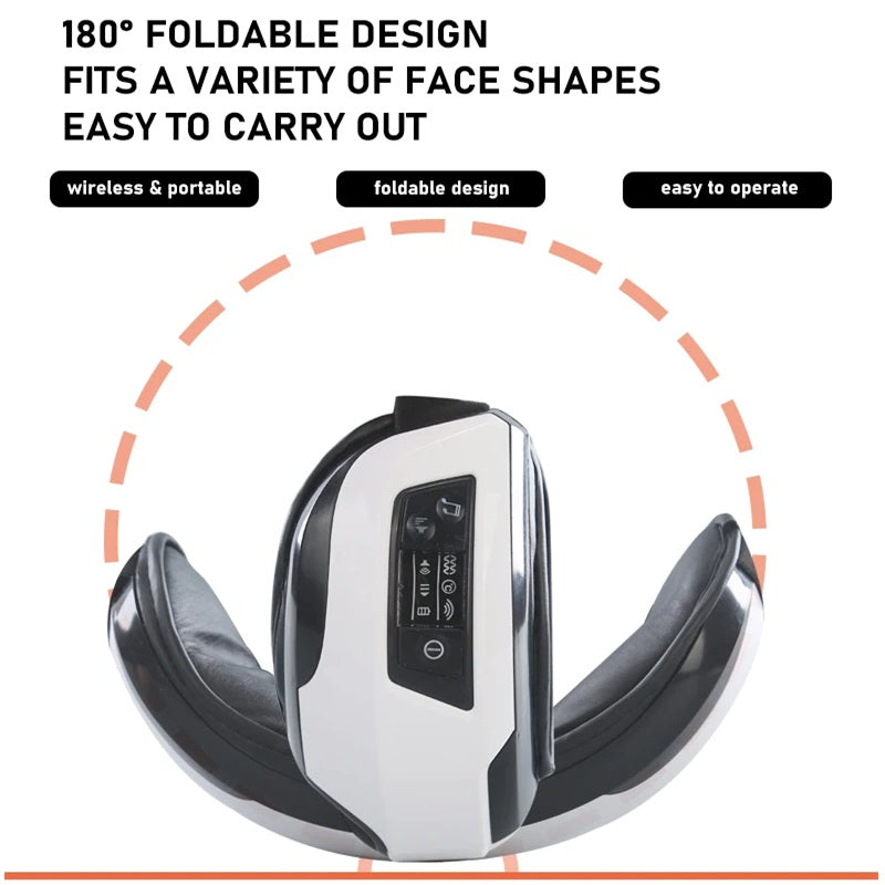 Portable Eye Massager with Heat Vibration and Bluetooth Music