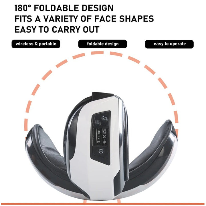 Portable Eye Massager with Heat Vibration and Bluetooth Music