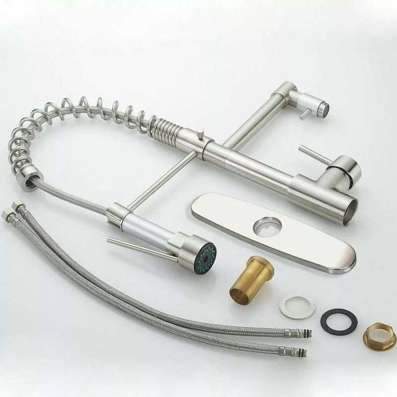 Kitchen Faucet Stainless Steel Pull-Down Spring Spout