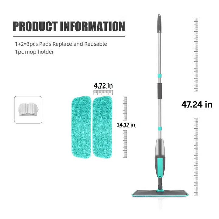 Microfiber Spray Mop with Adjustable Handle for Hard Floors