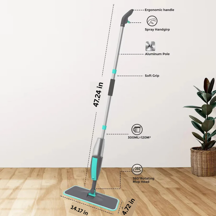 Microfiber Spray Mop with Adjustable Handle for Hard Floors