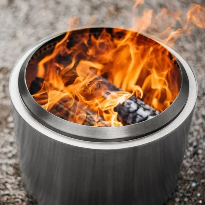 Portable Smokeless Fire Pit Steel Compact Design