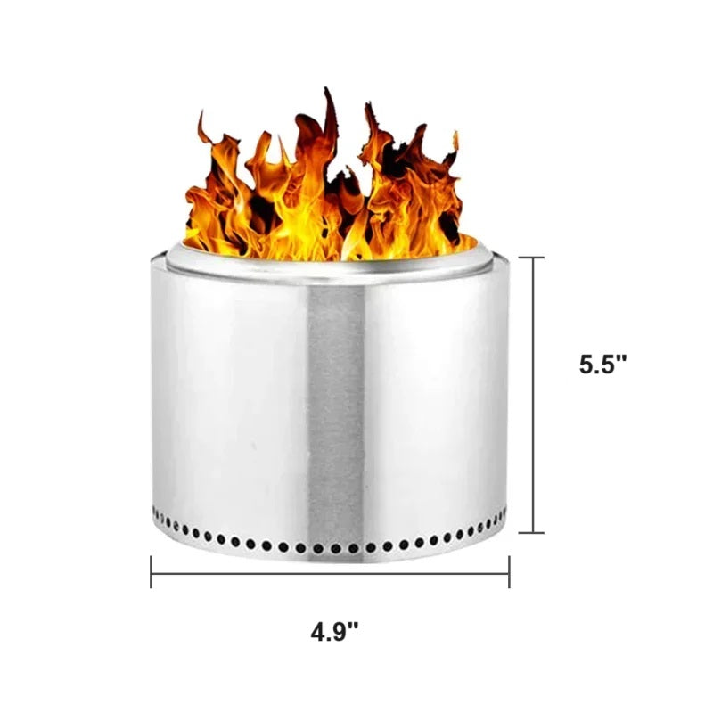 Portable Smokeless Fire Pit Steel Compact Design