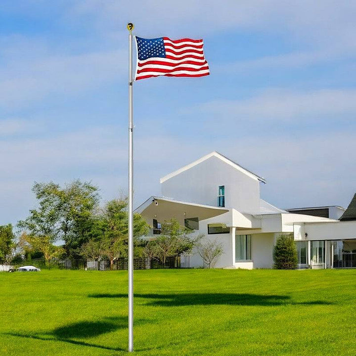 Heavy Duty Telescopic Flag Pole 25ft Adjustable Length