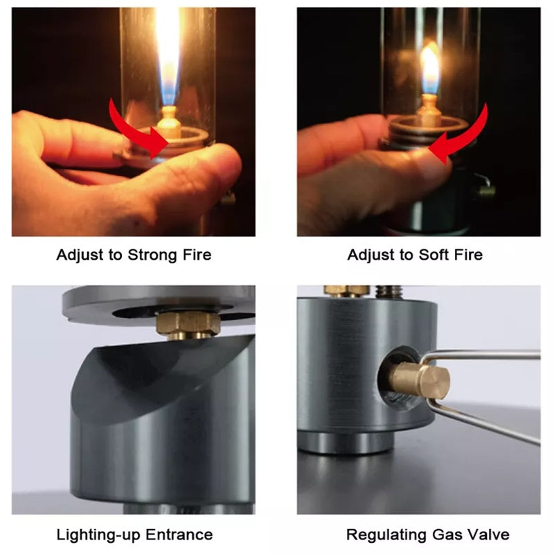 Portable Gas Lamp Adjustable Brightness