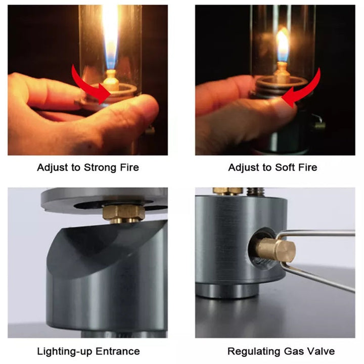 Portable Gas Lamp Adjustable Brightness