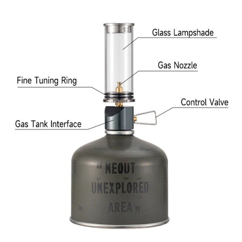 Portable Gas Lamp Adjustable Brightness