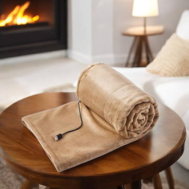 Electric Heated Blanket Portable Adjustable Warmth Settings - Lenila