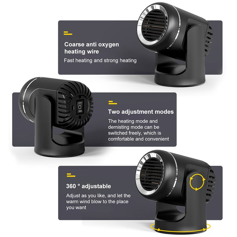 Portable 12V Car Heater with Rotation and Overheat Protection