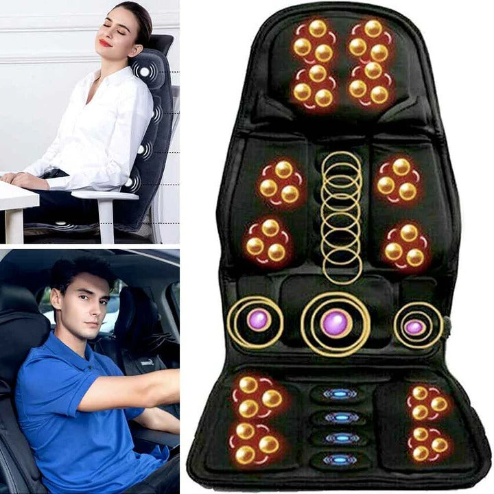 Unisex Massage Chair Cushion with Heated Neck Pillow - Lenila