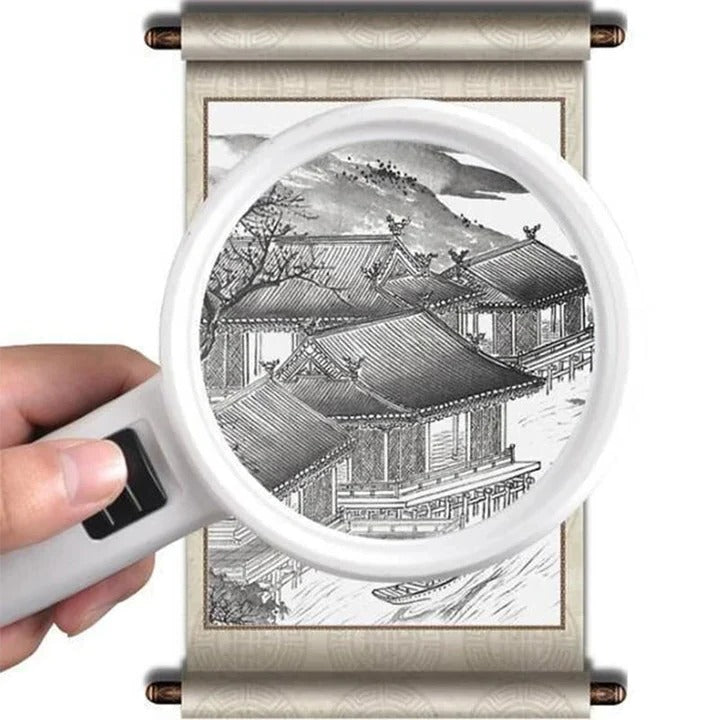 Optical Magnifier with LED Handheld Compact Design