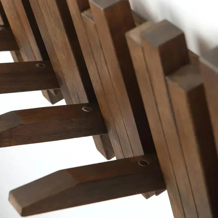 Wood Coat Hook Rack Natural Material Wall Mounted