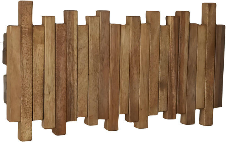 Wood Coat Hook Rack Natural Material Wall Mounted