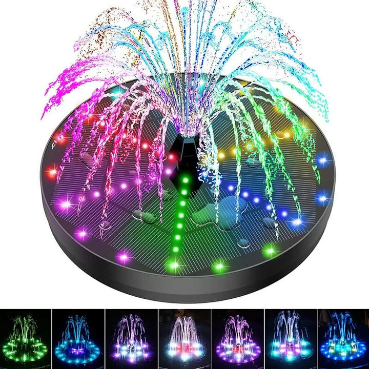 Outdoor Solar Fountain with LED Lights