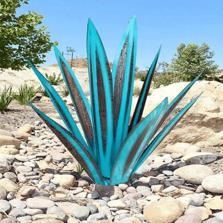 Outdoor Garden Lamp with Agave Design