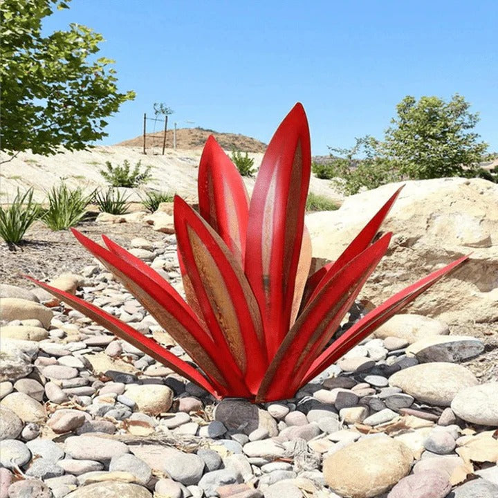 Outdoor Garden Lamp with Agave Design