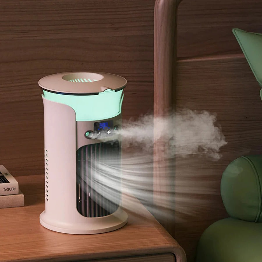 Portable Mini Air Conditioner with LED and Humidifier Features - Lenila