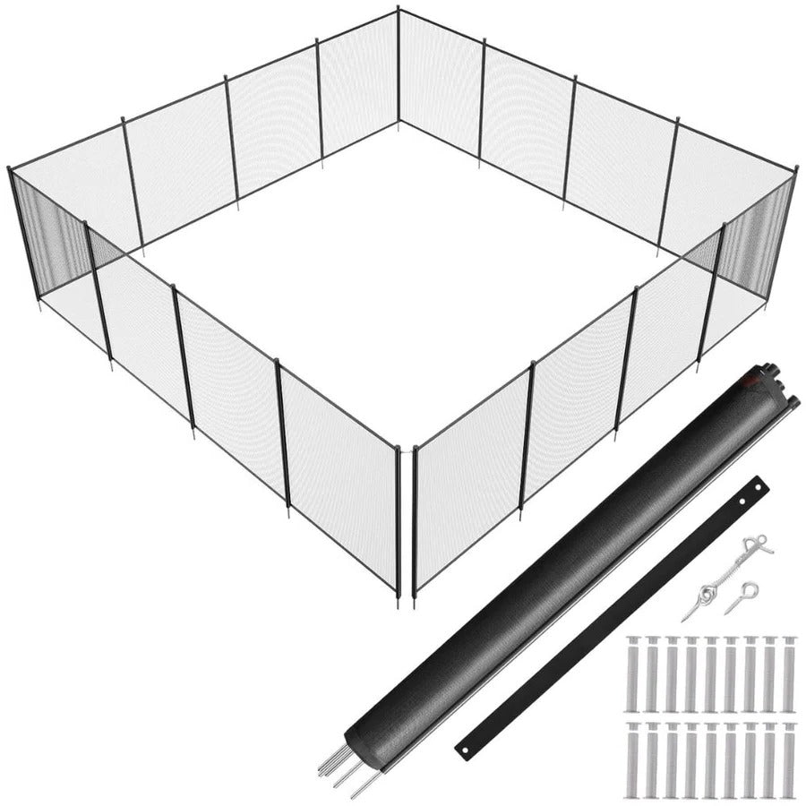 Removable Inground Swimming Pool Safety Fence Durable Mesh