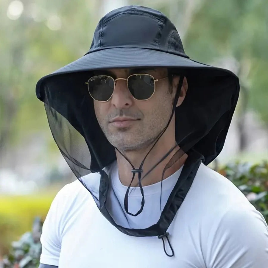 Unisex Wide Brim Hat Breathable Sun and Mosquito Protection - Lenila