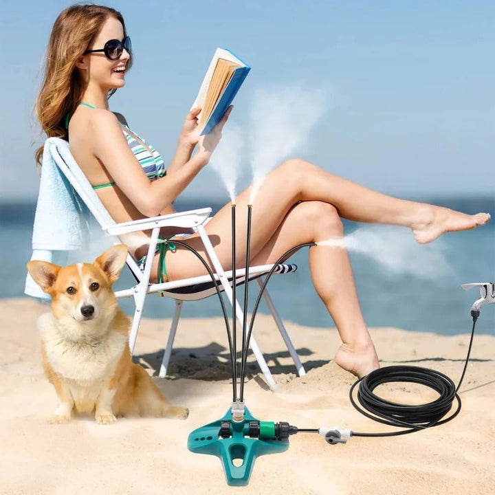 Outdoor Freestanding Patio Misting System Cooling Feature
