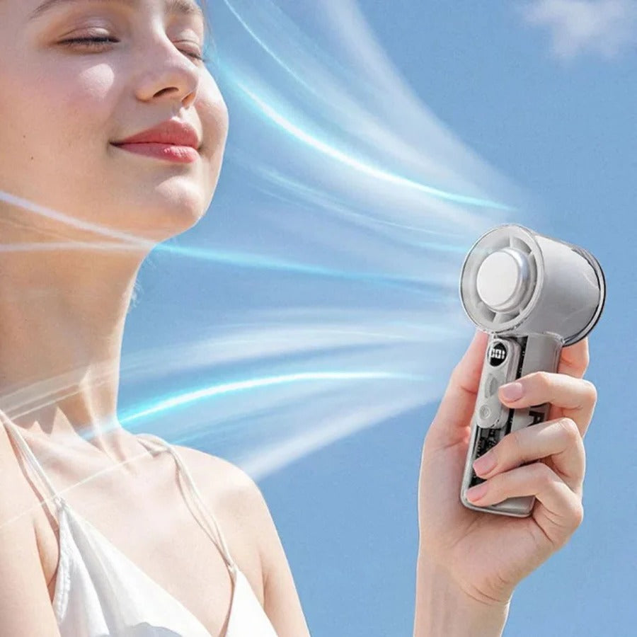Portable Rechargeable Mini Fan Handheld Turbo Cool - Lenila