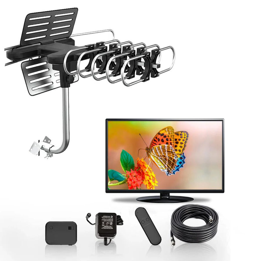 Outdoor TV Antenna HD Motorized Signal Booster - Lenila