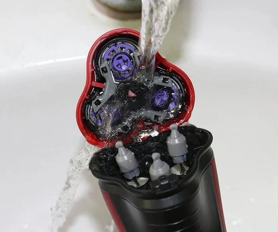 Mens Electric Shaver Rotating Waterproof Design