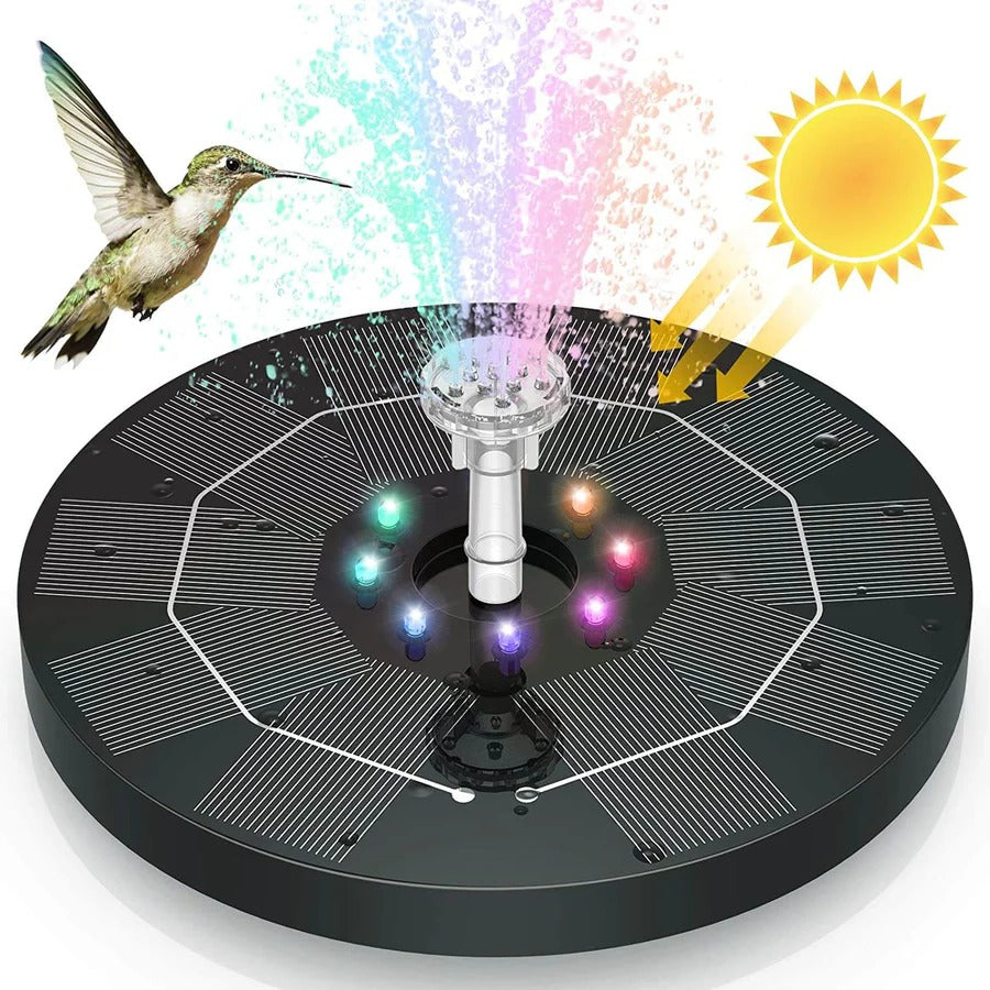 Solar Powered LED Fountain Outdoor Water Feature