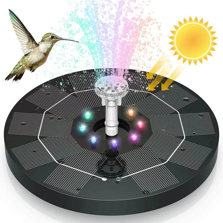 Solar Powered LED Fountain Outdoor Water Feature