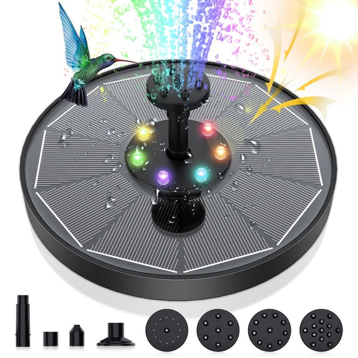 Solar Powered LED Fountain Outdoor Water Feature