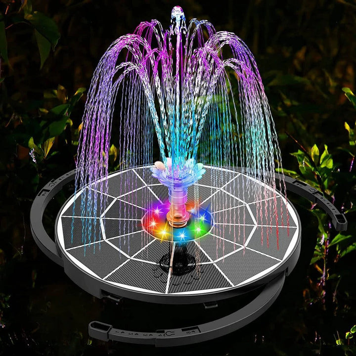 Solar Powered LED Fountain Outdoor Water Feature