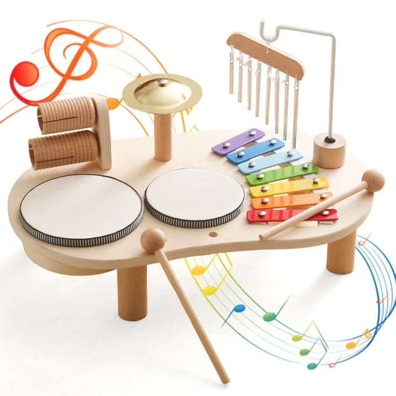 Kids Wooden Music Station Creative Musical Toy - Lenila