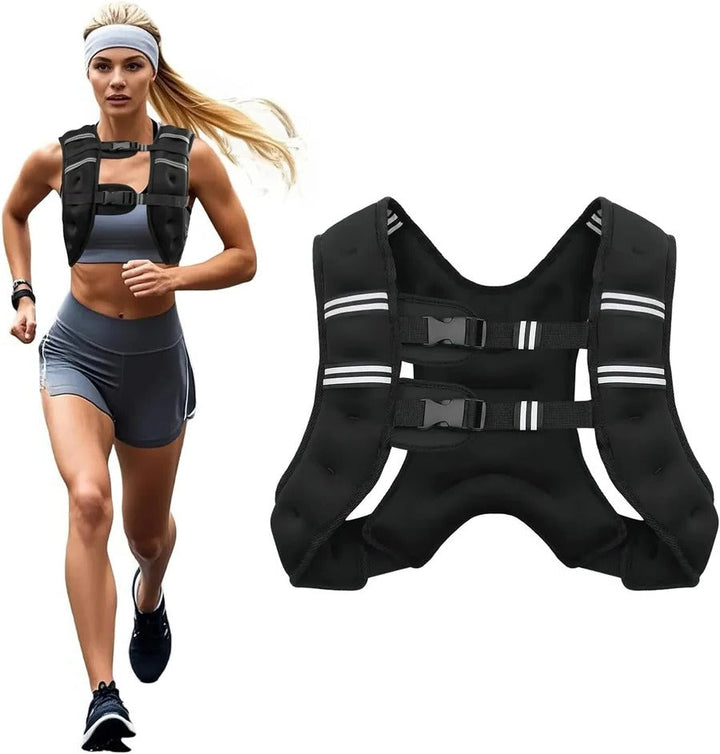 Unisex Adjustable Weighted Vest Reflective Stripes - Lenila