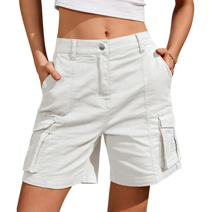 Womens Cargo Shorts Low Waist Long Work Fit