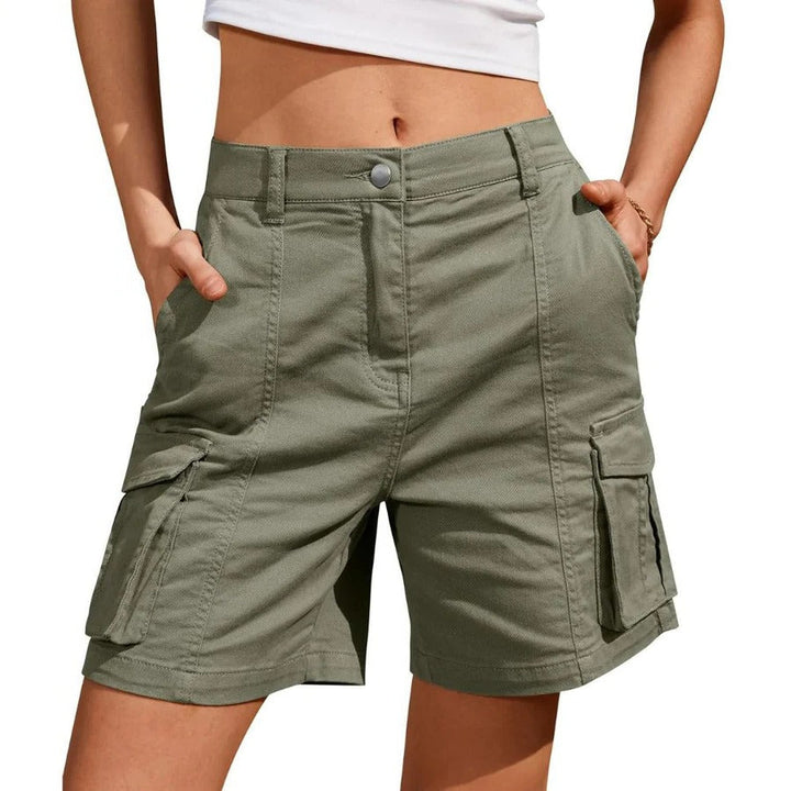 Womens Cargo Shorts Low Waist Long Work Fit