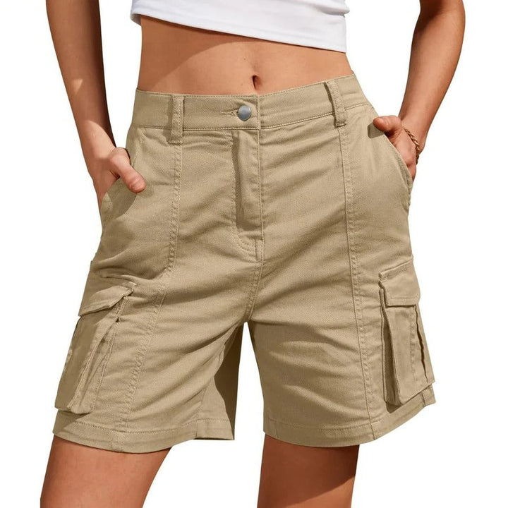 Womens Cargo Shorts Low Waist Long Work Fit