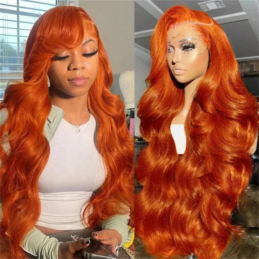 Womens Long Wavy Lace Front Wig Synthetic Fiber - Lenila