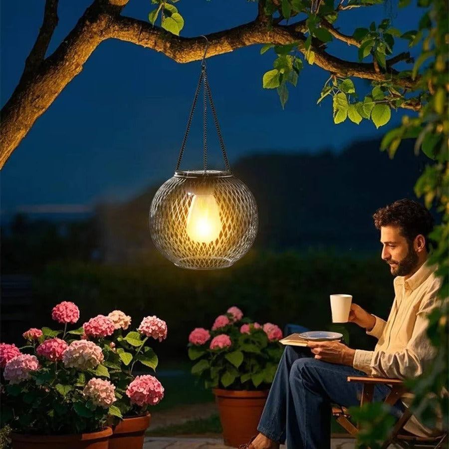 Outdoor Solar Hanging Lantern with LED - Lenila